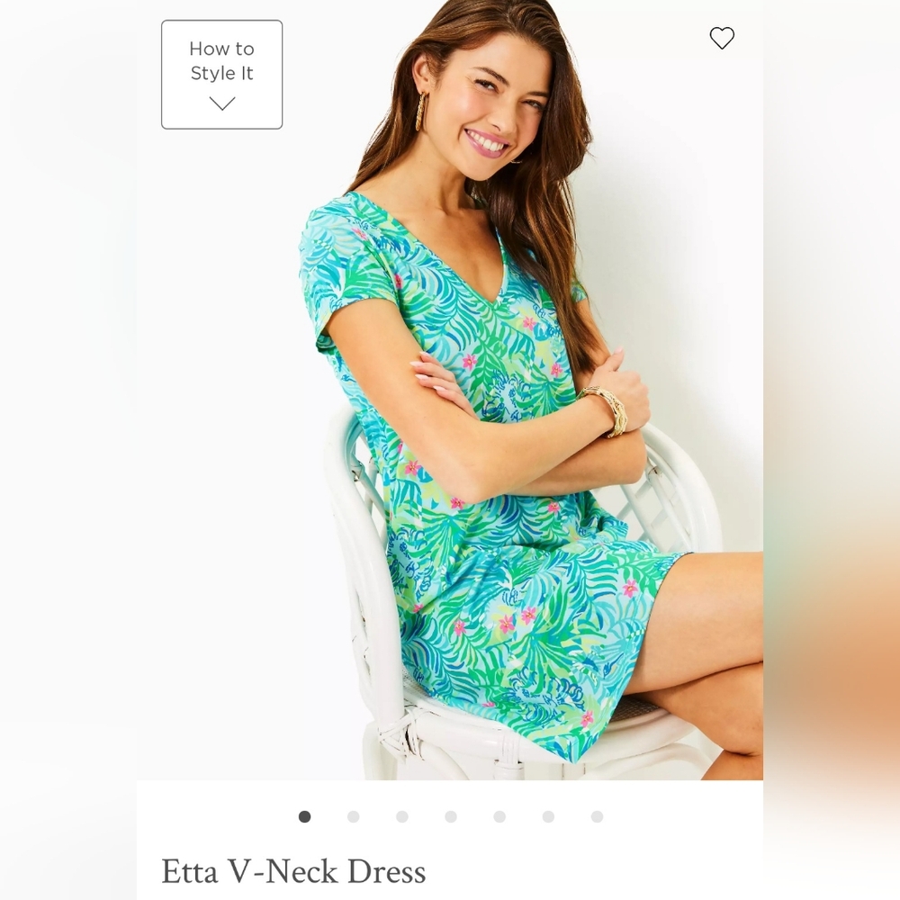 NWT XL Lilly Pulitzer Etta V-Neck dress